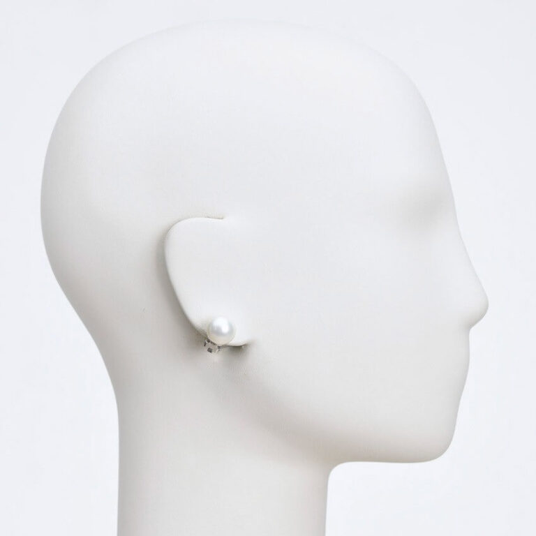 orecchino clip perla