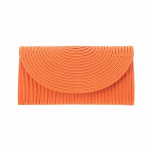 Pochette tessuto corda colore arancione salmone 1