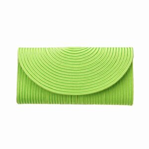 Pochette tessuto corda seta colore verde acido lime